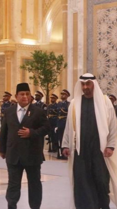 Diiringi Dentuman Meriam, Presiden Prabowo Bertemu Pangeran MBZ di Istana Qasr Al Watan