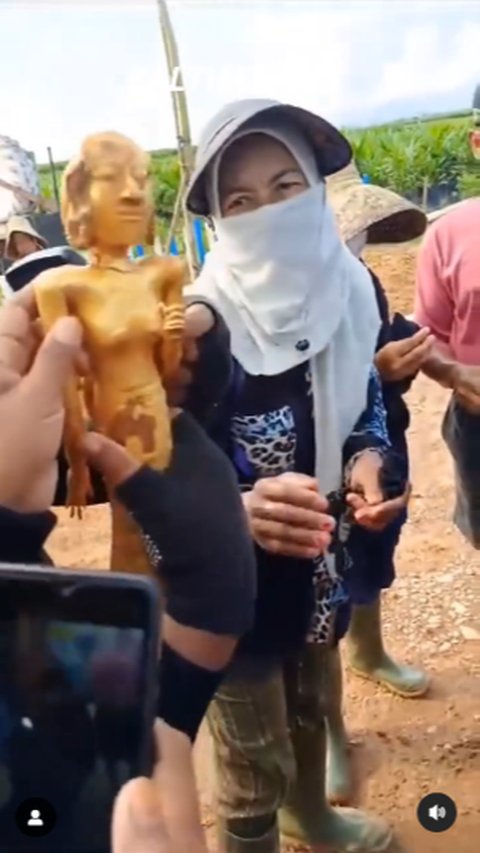 Satu Kalimantan Geger, Pria Ini Temukan Patung Emas di Area Perkebunan Sawit