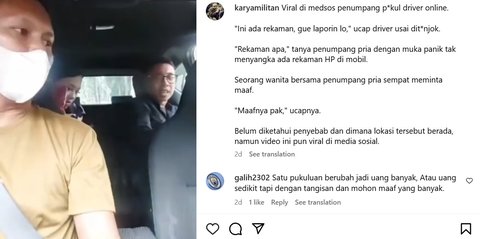 Kronologi Viral Anggota Polisi Tonjok Sopir Taksi Online, Suruh Damai Kasih Rp5 Juta Cuma Ditransfer Rp2 Juta