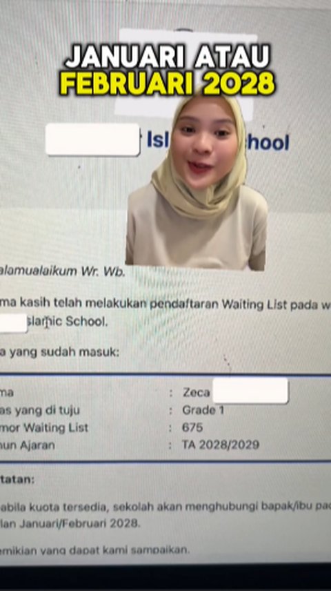 Sudah Kayak Daftar Haji, Perempuan ini Daftarkan Anaknya SD tapi Dipanggil 2028, Ada yang Sudah Daftar Sejak Masih Dalam Kandungan