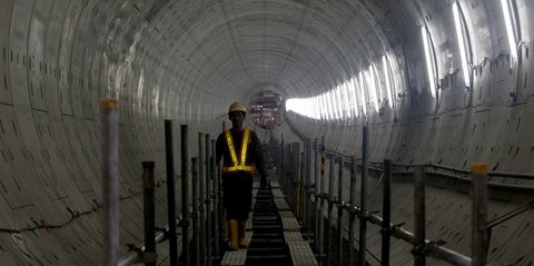 FOTO: Penampakan Terkini Terowongan Bawah Tanah MRT Jakarta di Kawasan Kota Tua