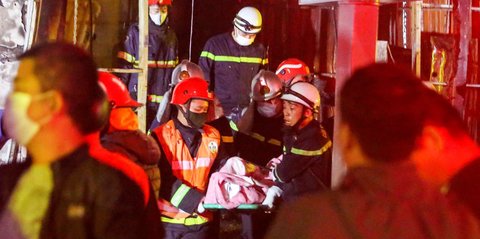 FOTO: Tragedi Maut Bar Karaoke Vietnam, 11 Orang Tewas Terpanggang Akibat Kebakaran yang Diduga Disengaja