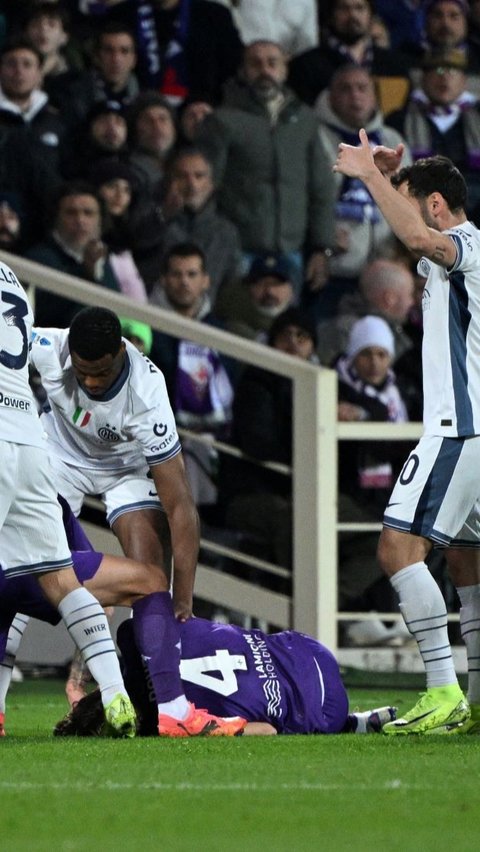 FOTO: Momen Edoardo Bove Jatuh Pinsan di Laga Fiorentina vs Inter Milan, Begini Kondisi Terbarunya