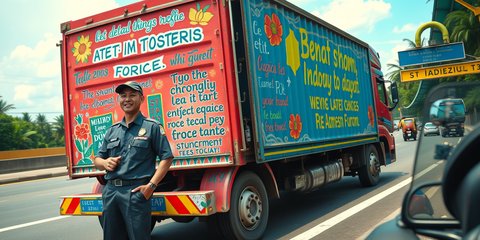 100 Kata Kata di Mobil Truk yang Bikin Ngakak dan Inspiratif