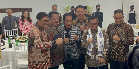 Potret Anies, Ahok hingga Pramono Anung & Rano Bertemu Balai Kota Jakarta, Kompak Salam Komando