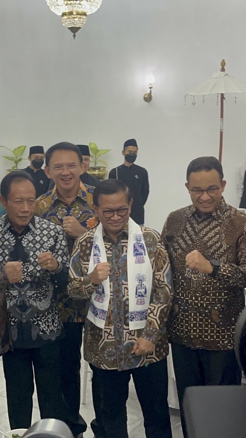 Potret Anies, Ahok hingga Pramono Anung & Rano Bertemu Balai Kota Jakarta, Kompak Salam Komando