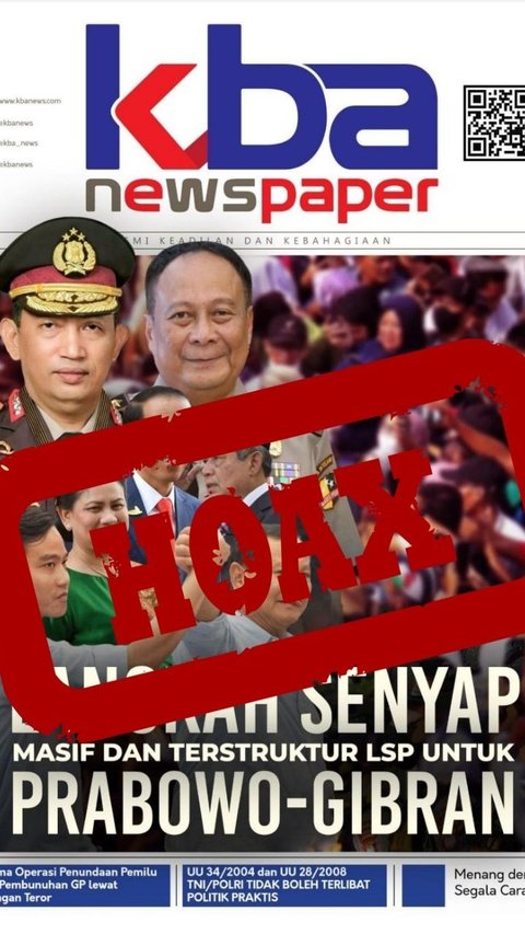 Datangi Bareskrim, KBA News 'Ngadu' Medianya Dicatut Sebar Isu Kapolri Senyap Menangkan Prabowo-Gibran