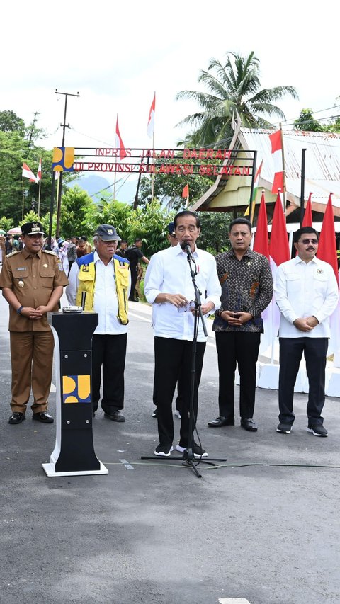 Jokowi Harap 27 Ruas Jalan Antarprovinsi di Sulsel Makin Terkoneksi