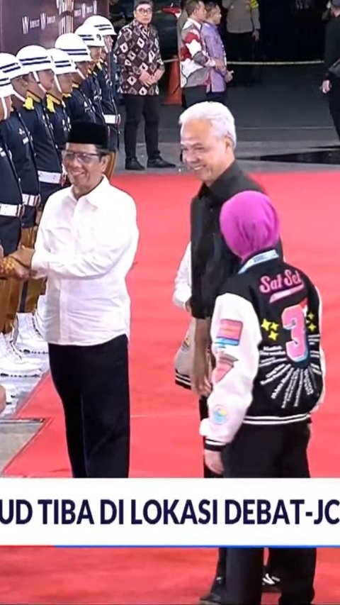 Ganjar Pranowo dan Mahfud MD Hadiri Debat Terakhir dengan Outfit Hitam-Putih