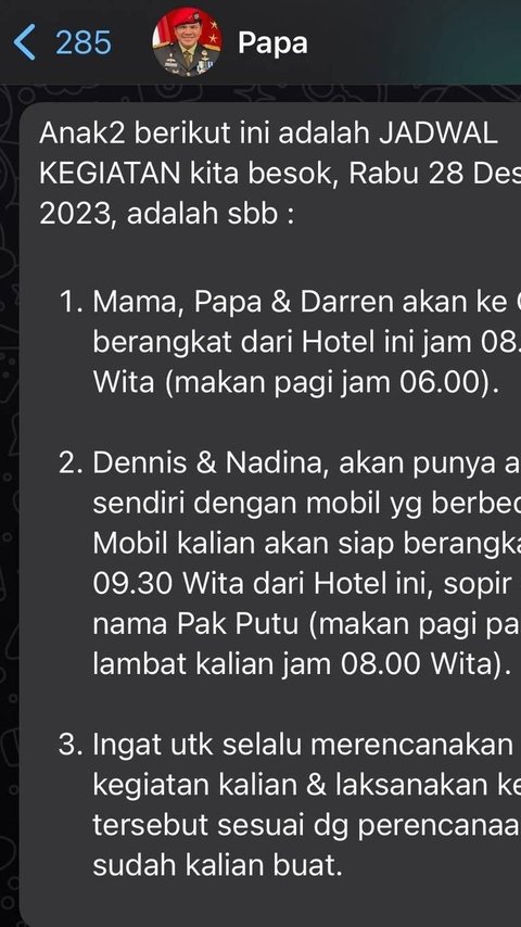 Chattingan Ayah dan Putrinya Ini Bikin Iri Sekaligus Deg-degan, Semua Terjadwal dan Terkoordinasi