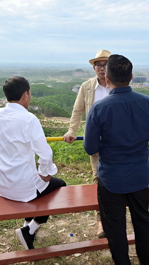 Potret AHY dan Kang Emil Temani Jokowi Nikmati Pagi Sambil Sarapan di IKN