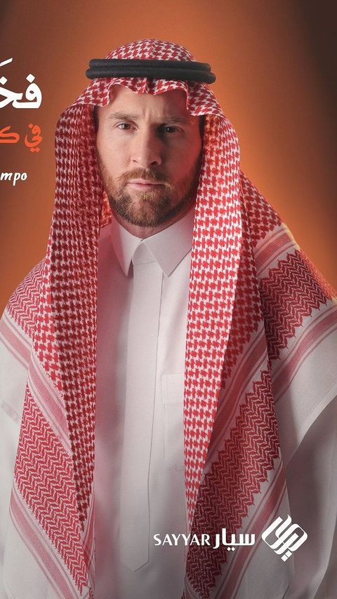 Very Exciting, Portrait of Lionel Messi as a Male Fashion Model in the Middle East