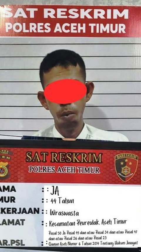 Polisi Tangkap Ayah yang Cabuli Anaknya hingga Hamil di Aceh Timur