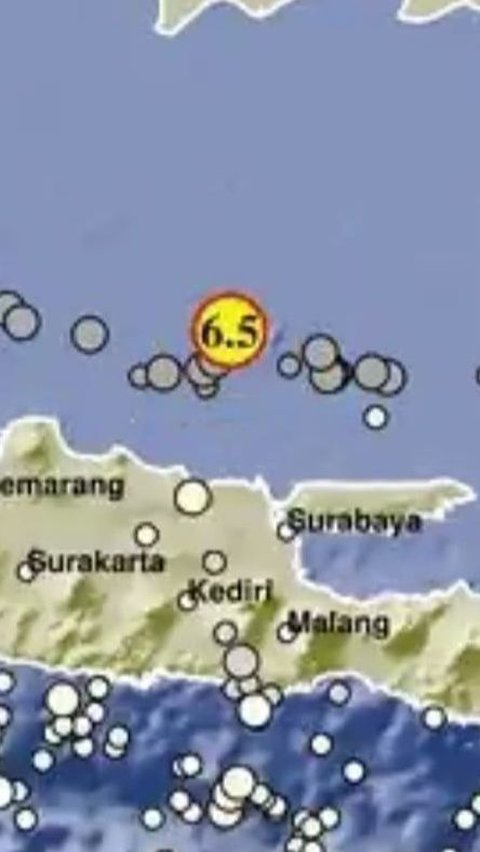 BNPB: 58 Kali Gempa Susulan Guncang Tuban, Pulau Bawean, Gresik dan Surabaya