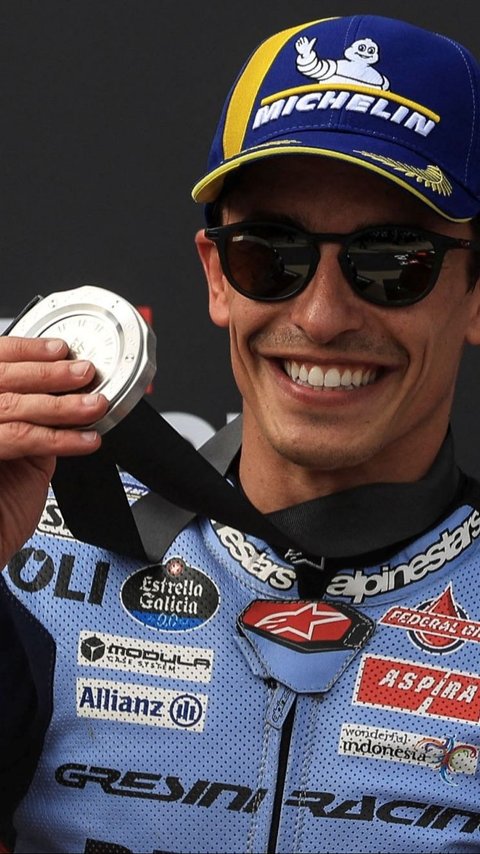 FOTO: Senyum Semringah Marc Marquez Usai Tampil Ganas dan Sukses Raih Podium Perdana bersama Ducati di MotoGP Portugal 2024