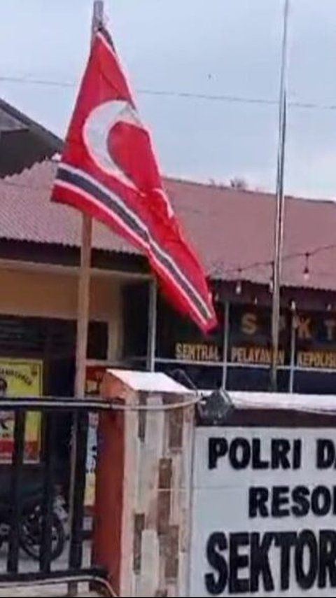 Viral Bendera Bulan Bintang Dikibarkan di Kantor Polisi Bireuen, Ini Pemicunya