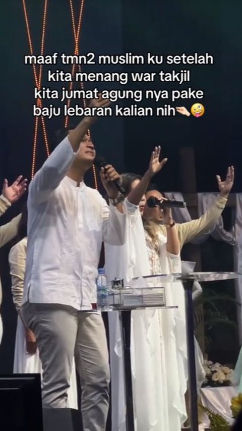 Bukan Lagi War Takjil, Viral Pemuda Gereja Pakai Baju Lebaran saat Jumat Agung, Mirip Kaftan dan Koko