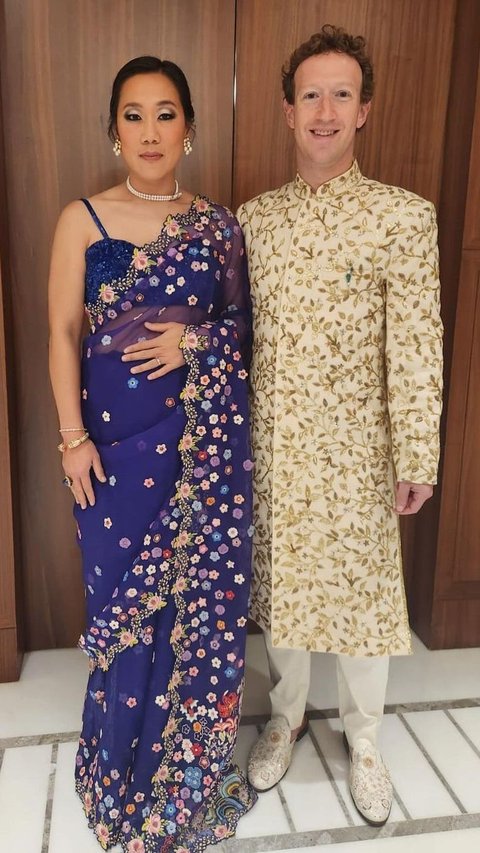 Deretan Outfit Memikat Mark Zuckerberg dan Sang Istri di Pernikahan Crazy Rich India