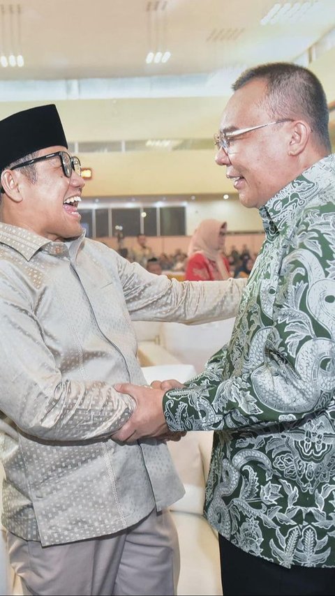 Cak Imin Salaman dengan Sufmi Dasco