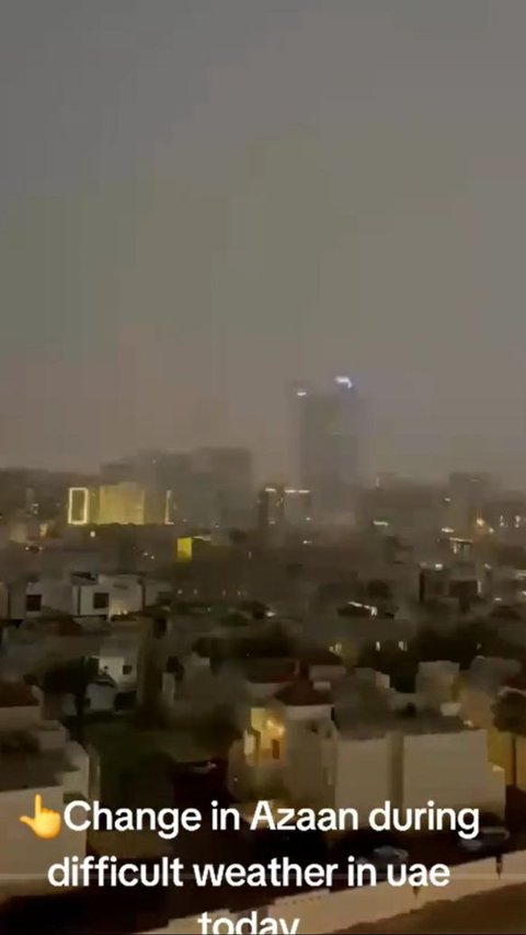 Viral Video Lafadz Azan Diganti, Hujan Badai Ubah Tradisi Ibadah di Dubai