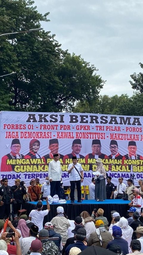 Massa Pendukung AMIN Demo, Minta MK Putus Perkara Pilpres dengan Adil