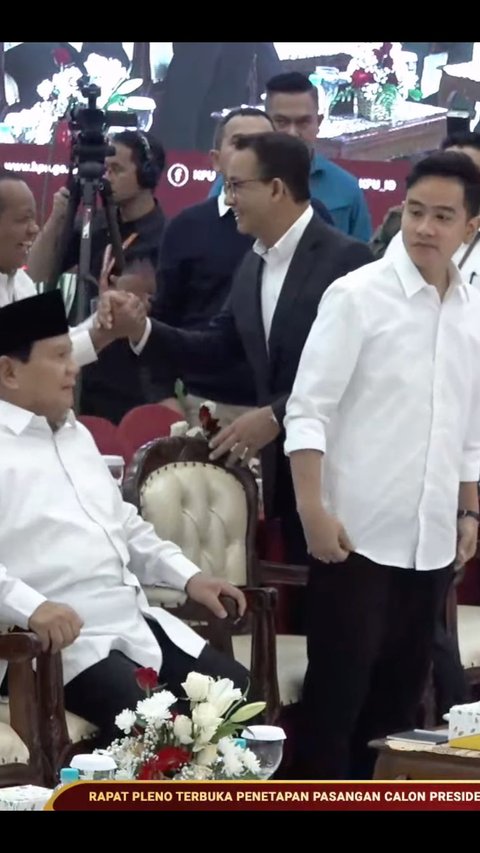 Anies dan Prabowo Tidak Terlihat Bersalaman di Rapat Penetapan Pemenang Pilpres 2024