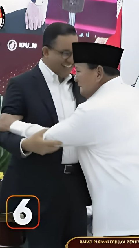 Prabowo Moments of Frustration Shaking Anies' Body, Responded with a Wide Smile