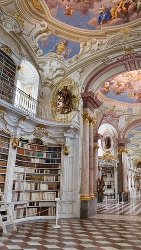 Potret Perpustakaan Biara Terbesar di Dunia, Punya Desain yang Luar Biasa Indah