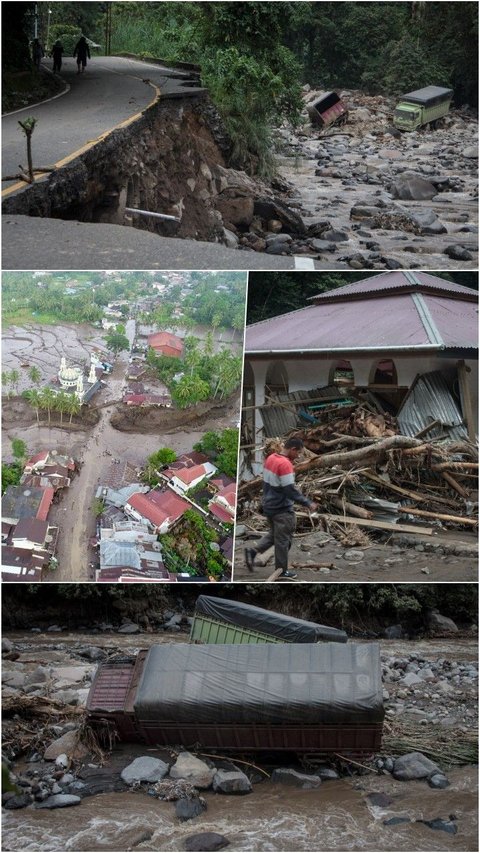 Banjir Bandang Lahar Dingin di Sumatera Barat Makan Korban