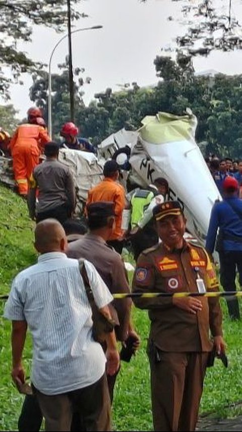 Polisi: Pesawat Jatuh di BSD Tangsel dari Tanjung Lesung akan Kembali ke Bandara Pondok Cabe