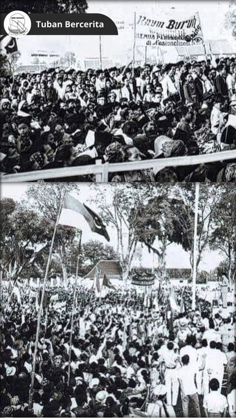 Potret Kaum Buruh di Tuban Sambut Presiden Soekarno 72 Tahun Silam, Aspirasinya Progresif Banget