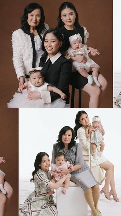 Family Potrait Valencia - Jessica Tanoe Bareng Anak dan Sang Nenek, Pancarkan Pesona Old Money