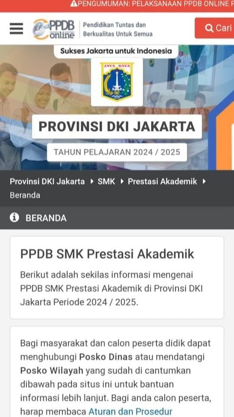 Website PPDB Down di Hari Pertama Daftar Sekolah, Ini Penjelasan Pemprov DKI