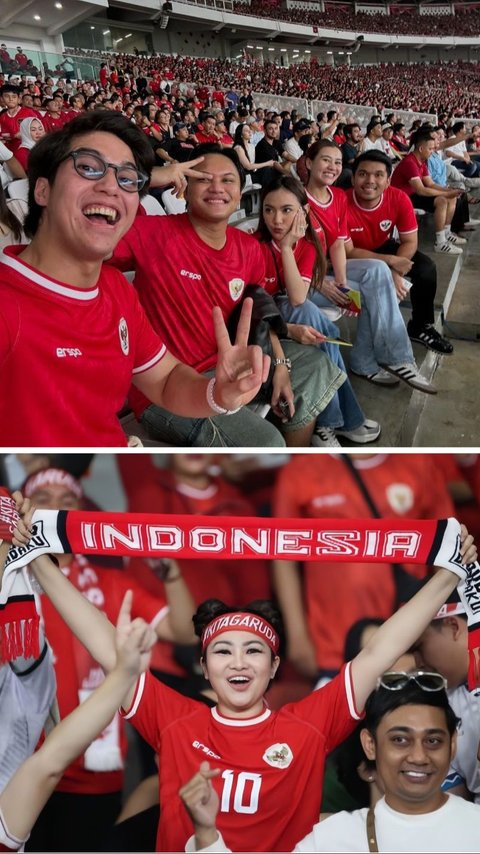 Rayakan Kemenangan, Intip Deretan Artis Tanah Air yang Nonton Timnas Indonesia vs Filipina di Stadion GBK