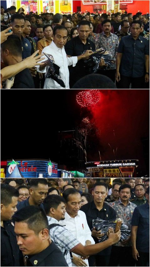 FOTO: Pembukaan Jakarta Fair 2024 Berlangsung Meriah: Mulai Pesta Kembang Api, Bagi Kaos Gratis hingga Warga Ramai Minta Foto Bareng Jokowi