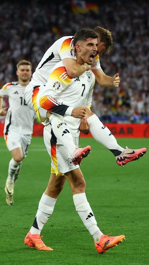 FOTO: Menyala! Jerman Gilas Skotlandia 5-1 di Euro 2024: Ini Gol-Gol Indahnya