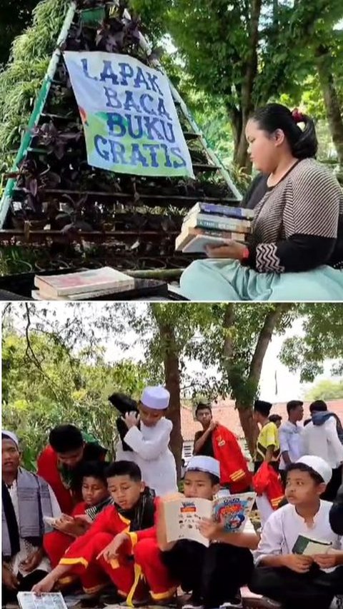 Wanita Ini Buka Lapak Baca Buku Gratis di Pinggir Jalan, Alasannya Bikin Haru