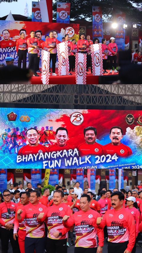 Jaksa Agung Flag Off Buka Kegiatan Jalan Santai Bhayangkara Fun Walk 2024