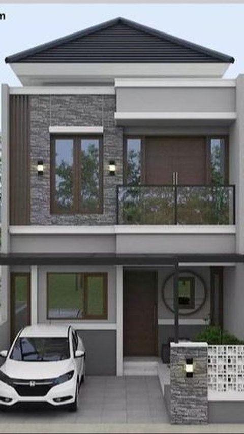 15 Desain Rumah Minimalis 2 Lantai yang Simple dan Dilengkapi Balkon