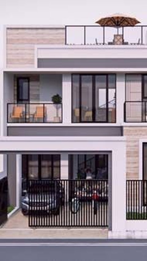 7 Desain Rumah 3 Lantai Dilengkapi Rooftop, Jadi Tempat Kumpul Keluarga yang Estetik