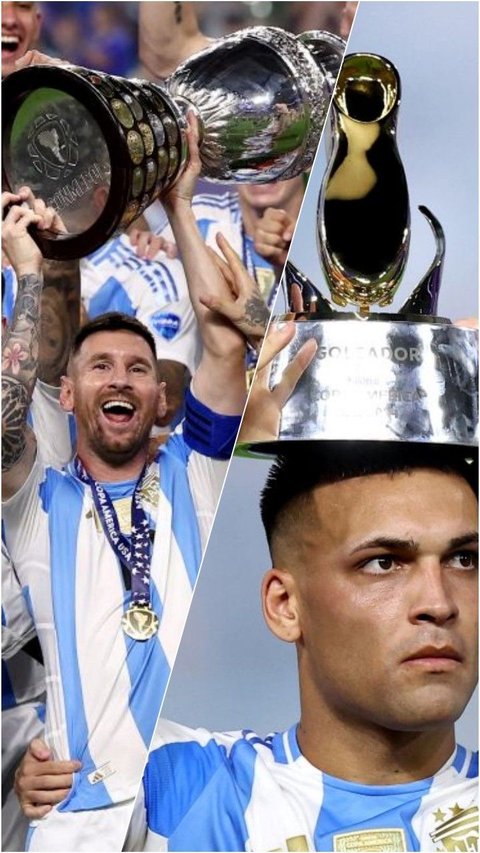 FOTO: Momen Argentina Juara Copa America 2024 hingga Martinez Raih Trofi Sepatu Emas