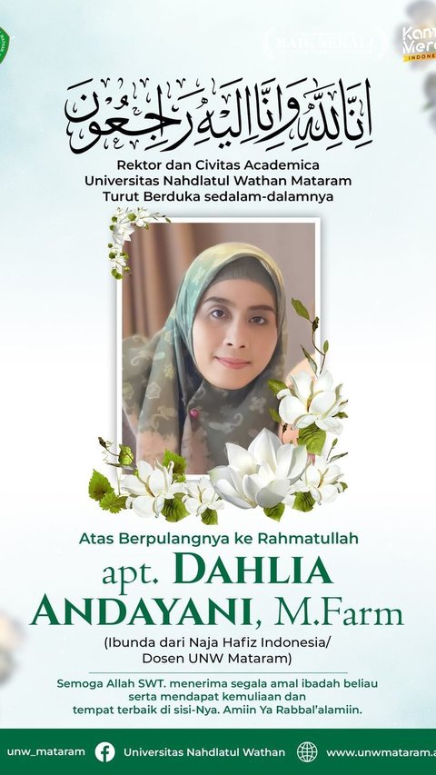 The Figure of Dahlia Andayani, Mother of Naja Hafidz Al Quran who Passed Away