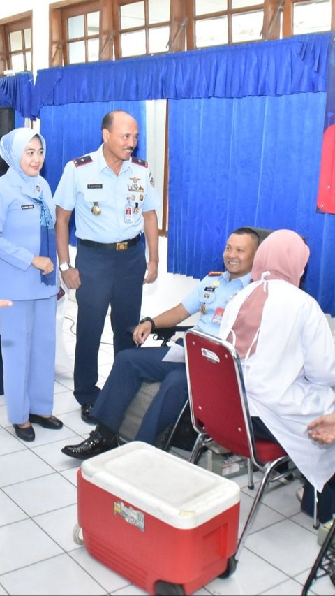 Jelang Peringatan Ke-77 Hari Bakti, TNI AU Wilayah Bandung Gelar Donor Darah