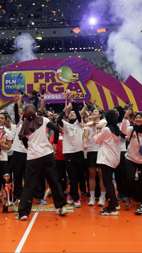 FOTO: Cetak Sejarah Baru, Jakarta BIN Juara Proliga 2024 untuk Pertama Kali