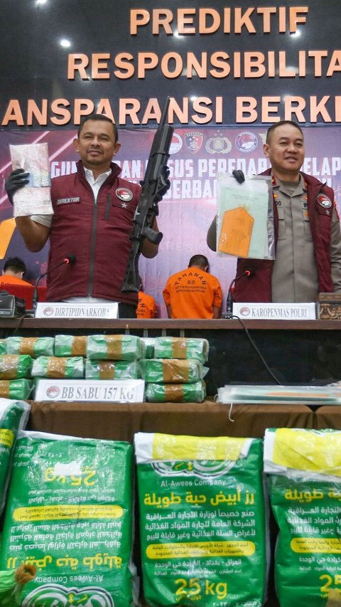 FOTO: Bareskrim Polri Ungkap Peredaran 157 Kg Narkoba Jaringan Malaysia dan Myanmar