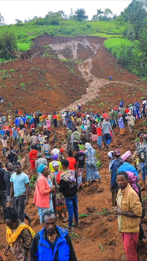 FOTO: Tragisnya Terjangan Tanah Longsor di Ethiopia Tewaskan 229 Orang