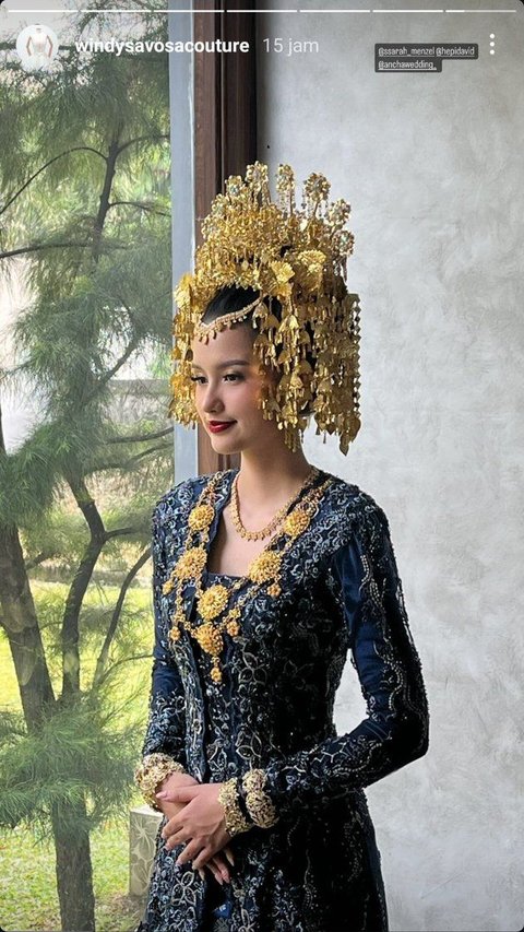 10 Beautiful Photos of Sarah Menzel as a `Bride`, Dressed in Minang Custom and Princess Gown