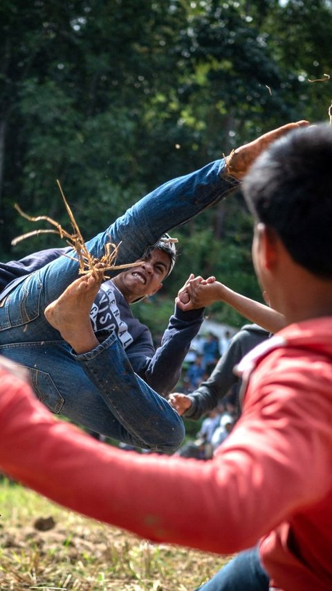 FOTO: Melihat Tradisi Sisemba, Duel Kaki Mendebarkan di Tana Toraja