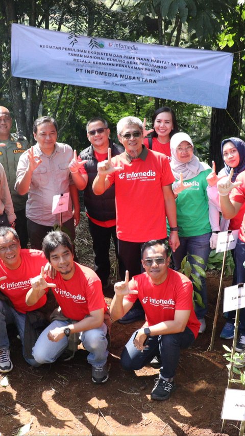 Peduli Kualitas Udara, Infomedia Tanam 1000 Pohon di Kawasan Taman Nasional Gunung Gede Pangrango