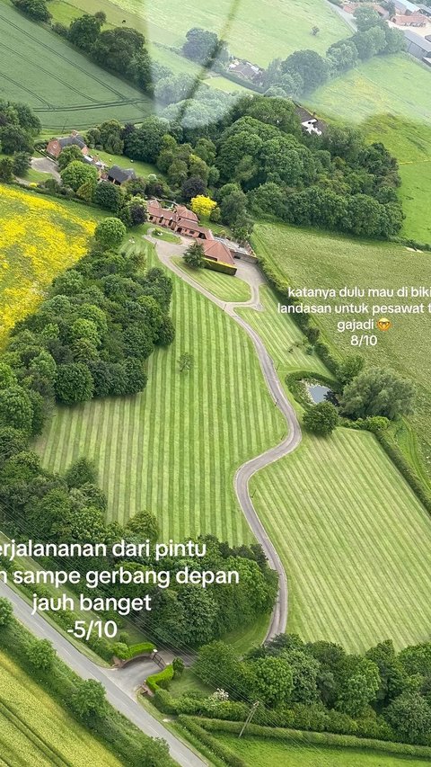 Indonesian Girl Reviews Her Grandmother's House in England, Equipped with a Helipad and the Distance from the Front Door to the Gate is Good for Jogging